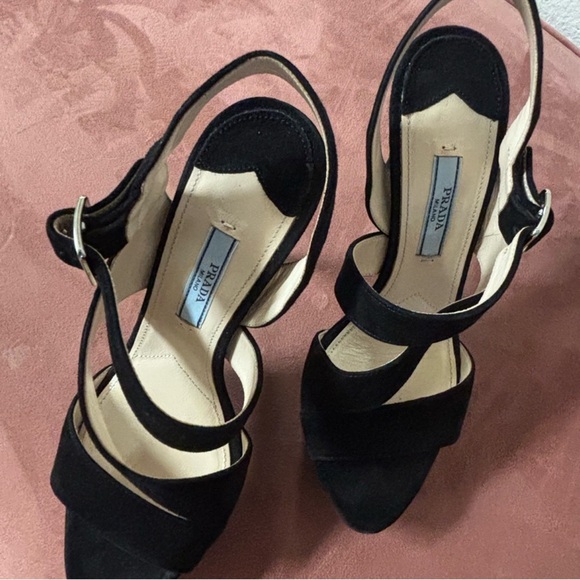 Prada Black Strappy Heels - Picture 4 of 8